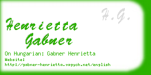 henrietta gabner business card